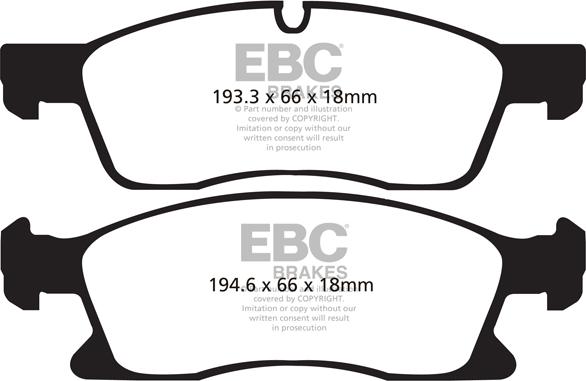 EBC Brakes DP1871 - Гальмівні колодки, дискові гальма autocars.com.ua