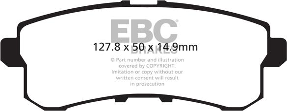 EBC Brakes DP1876 - Тормозные колодки, дисковые, комплект avtokuzovplus.com.ua