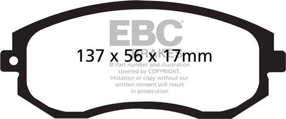 EBC Brakes DP21884 - Гальмівні колодки, дискові гальма autocars.com.ua