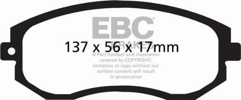 EBC Brakes DP31884C - Гальмівні колодки, дискові гальма autocars.com.ua