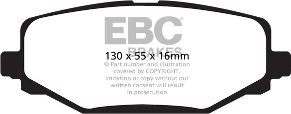 EBC Brakes DP61889 - Гальмівні колодки, дискові гальма autocars.com.ua