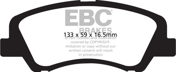 EBC Brakes DP1899 - Гальмівні колодки, дискові гальма autocars.com.ua