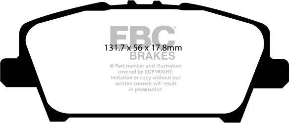 EBC Brakes DP1901 - Гальмівні колодки, дискові гальма autocars.com.ua