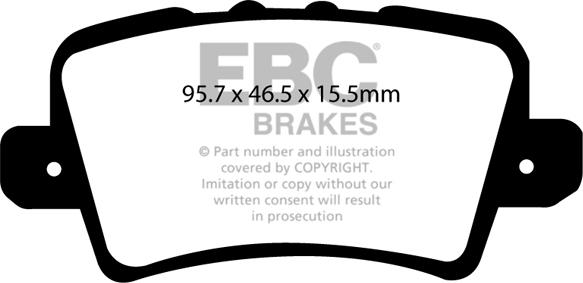 EBC Brakes DP1902 - Тормозные колодки, дисковые, комплект avtokuzovplus.com.ua