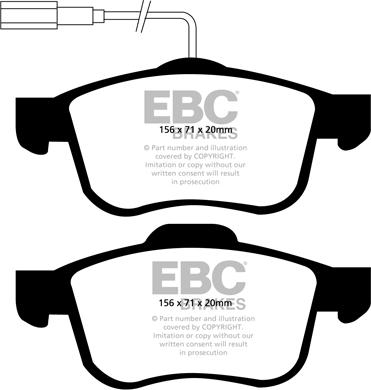 EBC Brakes DP21904 - Тормозные колодки, дисковые, комплект avtokuzovplus.com.ua