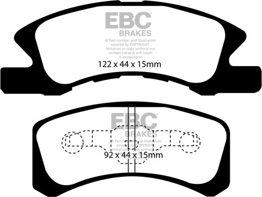 EBC Brakes DP1915 - Гальмівні колодки, дискові гальма autocars.com.ua