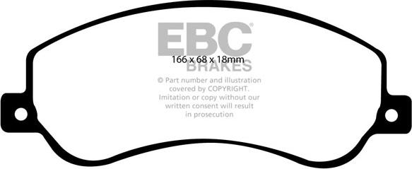 EBC Brakes DP1917 - Тормозные колодки, дисковые, комплект avtokuzovplus.com.ua