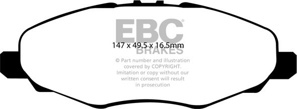 EBC Brakes DP1924 - Тормозные колодки, дисковые, комплект avtokuzovplus.com.ua