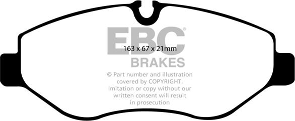 EBC Brakes DP61926 - Тормозные колодки, дисковые, комплект avtokuzovplus.com.ua