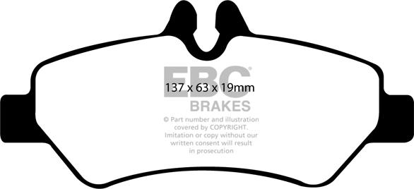 EBC Brakes DP1927 - Гальмівні колодки, дискові гальма autocars.com.ua