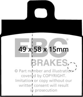 EBC Brakes DP192 - Тормозные колодки, дисковые, комплект avtokuzovplus.com.ua