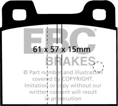 EBC Brakes DP193 - Тормозные колодки, дисковые, комплект avtokuzovplus.com.ua