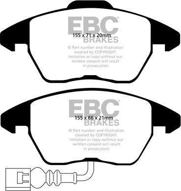 EBC Brakes DP1945 - Гальмівні колодки, дискові гальма autocars.com.ua