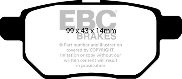 EBC Brakes DP21947 - Гальмівні колодки, дискові гальма autocars.com.ua