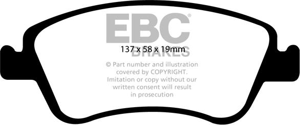 EBC Brakes DP21948 - Гальмівні колодки, дискові гальма autocars.com.ua