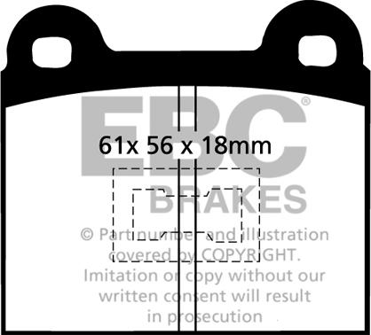 EBC Brakes DP194 - Тормозные колодки, дисковые, комплект avtokuzovplus.com.ua