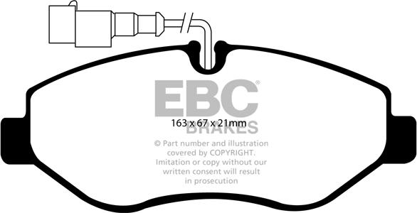 EBC Brakes DP1956 - Гальмівні колодки, дискові гальма autocars.com.ua