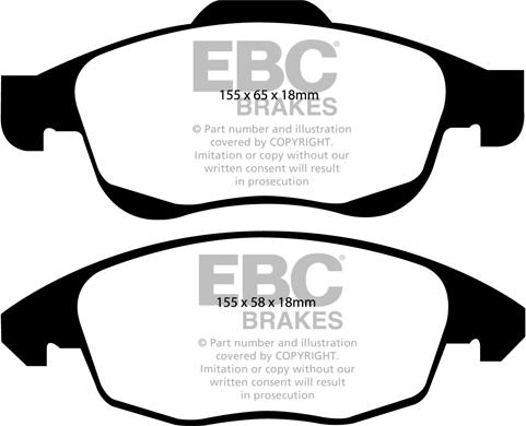 EBC Brakes DP1959 - Гальмівні колодки, дискові гальма autocars.com.ua