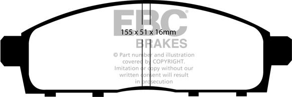 EBC Brakes DP1963 - Гальмівні колодки, дискові гальма autocars.com.ua