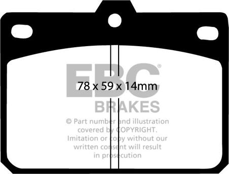 EBC Brakes DP196 - Тормозные колодки, дисковые, комплект avtokuzovplus.com.ua