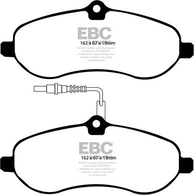 EBC Brakes DP1970 - Тормозные колодки, дисковые, комплект avtokuzovplus.com.ua