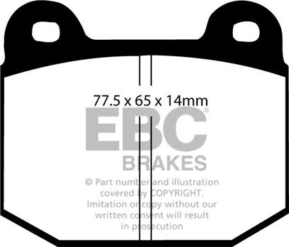 EBC Brakes DP1972 - Гальмівні колодки, дискові гальма autocars.com.ua