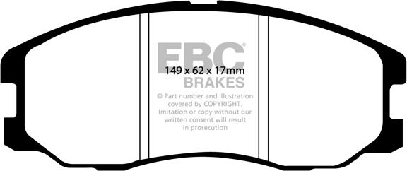 EBC Brakes DP1975 - Гальмівні колодки, дискові гальма autocars.com.ua