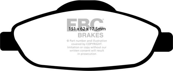 EBC Brakes DP1978 - Гальмівні колодки, дискові гальма autocars.com.ua
