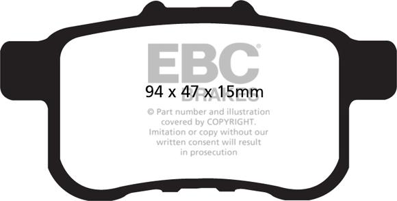 EBC Brakes DP41987R - Гальмівні колодки, дискові гальма autocars.com.ua