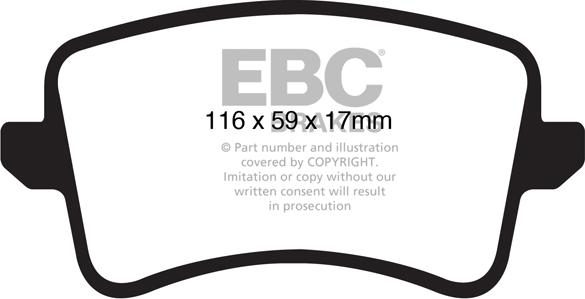 EBC Brakes DP21988 - Гальмівні колодки, дискові гальма autocars.com.ua