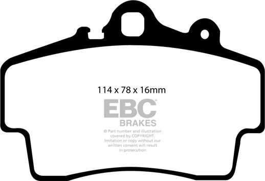 EBC Brakes DP41207R - Гальмівні колодки, дискові гальма autocars.com.ua