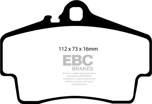 EBC Brakes DP81208RP1 - Комплект високоефективних гальмівних колодок autocars.com.ua