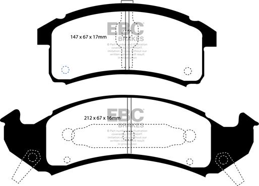 EBC Brakes DP31271C - Гальмівні колодки, дискові гальма autocars.com.ua