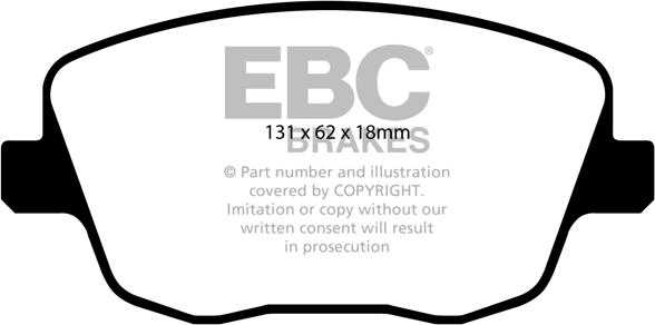 EBC Brakes DP21436 - Гальмівні колодки, дискові гальма autocars.com.ua