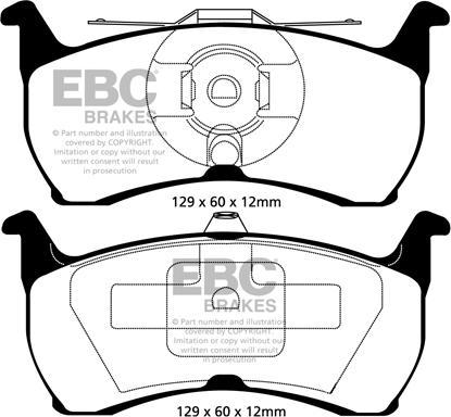EBC Brakes DP41504R - Гальмівні колодки, дискові гальма autocars.com.ua