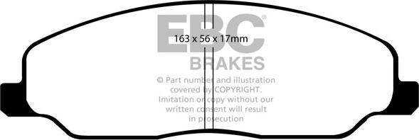 EBC Brakes DP21740 - Тормозные колодки, дисковые, комплект avtokuzovplus.com.ua