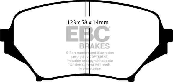 EBC Brakes DP21774 - Тормозные колодки, дисковые, комплект avtokuzovplus.com.ua