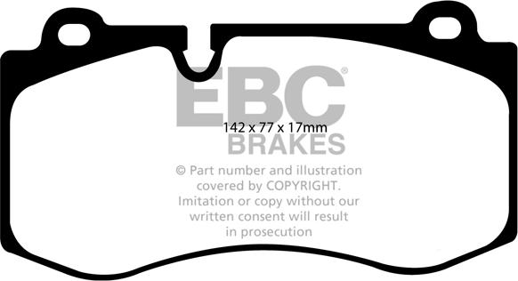 EBC Brakes DP21943 - Тормозные колодки, дисковые, комплект avtokuzovplus.com.ua