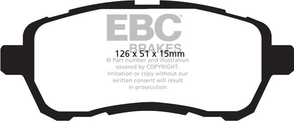 EBC Brakes DP22003 - Гальмівні колодки, дискові гальма autocars.com.ua