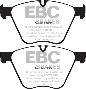 EBC Brakes DPX2007 - Тормозные колодки, дисковые, комплект avtokuzovplus.com.ua