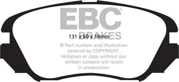 EBC Brakes DP22013 - Гальмівні колодки, дискові гальма autocars.com.ua