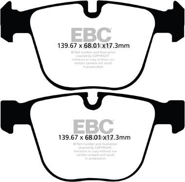 EBC Brakes DP42020R - Гальмівні колодки, дискові гальма autocars.com.ua