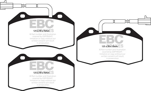 EBC Brakes DP22021/2 - Гальмівні колодки, дискові гальма autocars.com.ua