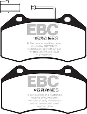 EBC Brakes DP22021 - Гальмівні колодки, дискові гальма autocars.com.ua
