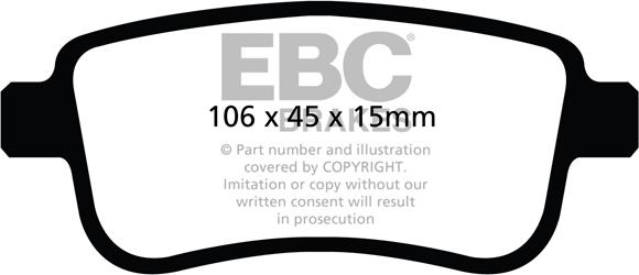 EBC Brakes DP22025 - Гальмівні колодки, дискові гальма autocars.com.ua