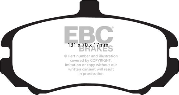 EBC Brakes DP22028 - Тормозные колодки, дисковые, комплект avtokuzovplus.com.ua