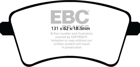 EBC Brakes DP22033 - Гальмівні колодки, дискові гальма autocars.com.ua