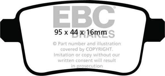 EBC Brakes DP22034 - Гальмівні колодки, дискові гальма autocars.com.ua