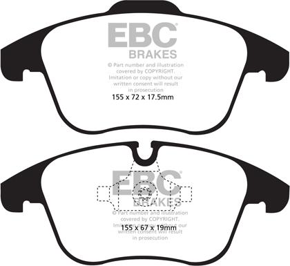 EBC Brakes DP22040 - Гальмівні колодки, дискові гальма autocars.com.ua
