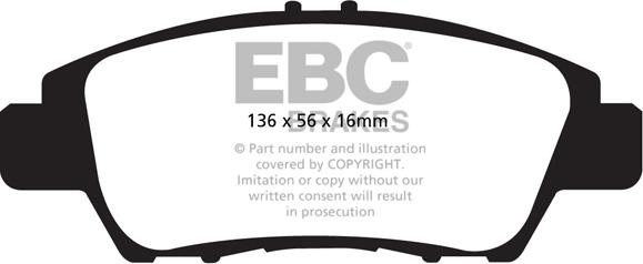 EBC Brakes DP22041 - Гальмівні колодки, дискові гальма autocars.com.ua